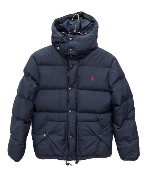 POLO RALPH LAUREN（ポロ・ラルフローレン）POLO RALPH LAUREN (ポロ・ラルフローレン) ポニー刺繍フーデットダウンジャケット ネイビー サイズ:SIZE XSの古着・服飾アイテム