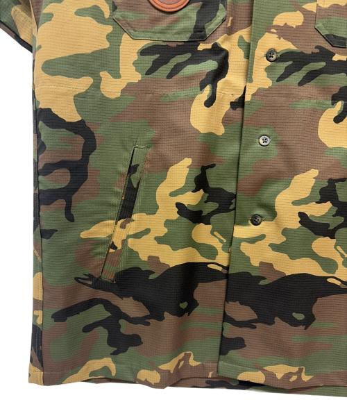 HUNTING WORLD（ハンティングワールド）HUNTING WORLD (ハンティングワールド) 半袖シャツ グリーン×ブラウン サイズ:XLの古着・服飾アイテム