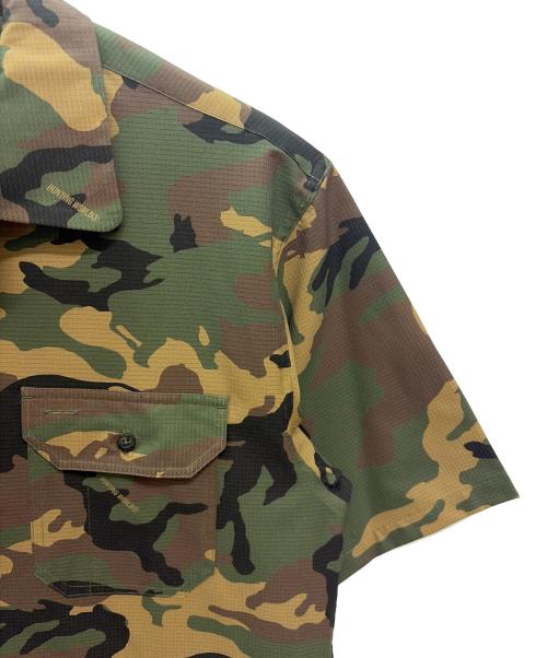 HUNTING WORLD（ハンティングワールド）HUNTING WORLD (ハンティングワールド) 半袖シャツ グリーン×ブラウン サイズ:XLの古着・服飾アイテム
