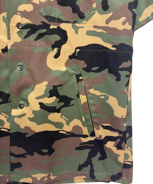 HUNTING WORLD（ハンティングワールド）HUNTING WORLD (ハンティングワールド) 半袖シャツ グリーン×ブラウン サイズ:XLの古着・服飾アイテム
