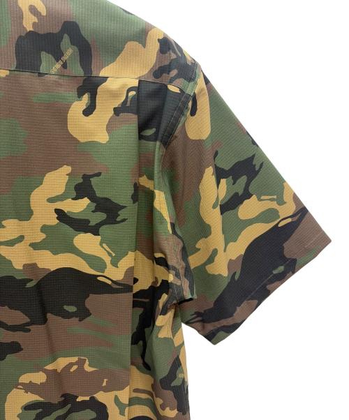 HUNTING WORLD（ハンティングワールド）HUNTING WORLD (ハンティングワールド) 半袖シャツ グリーン×ブラウン サイズ:XLの古着・服飾アイテム