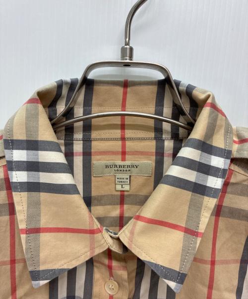BURBERRY LONDON（バーバリーロンドン）BURBERRY LONDON (バーバリーロンドン) ノバチェック 半袖シャツ ベージュ サイズ:SIZE Lの古着・服飾アイテム