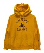 Championチャンピオン）の古着「REVERSE WEAVE 青タグ復刻 3段 HALFDOME DAY HIKE プルオーバーパーカー」｜イエロー
