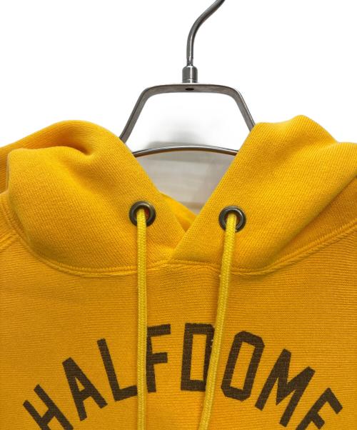 Champion（チャンピオン）Champion (チャンピオン) REVERSE WEAVE 青タグ復刻 3段 HALFDOME DAY HIKE プルオーバーパーカー イエロー サイズ:SIZE Mの古着・服飾アイテム