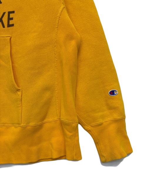 Champion（チャンピオン）Champion (チャンピオン) REVERSE WEAVE 青タグ復刻 3段 HALFDOME DAY HIKE プルオーバーパーカー イエロー サイズ:SIZE Mの古着・服飾アイテム