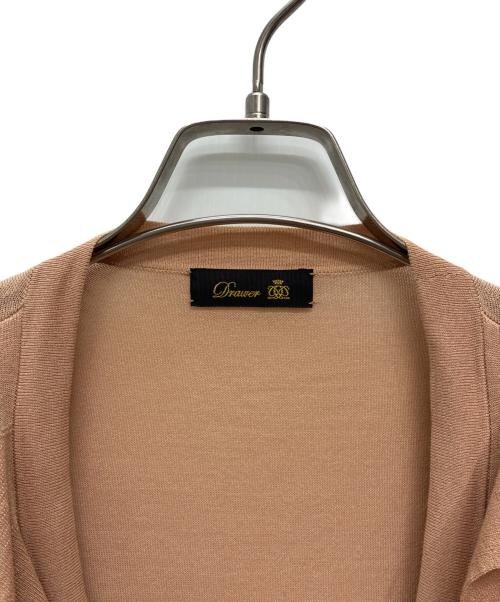 DRAWER（ドゥロワー）Drawer (ドゥロワー) 18GコットンVネックフリルカーディガン ベージュ サイズ:不明の古着・服飾アイテム