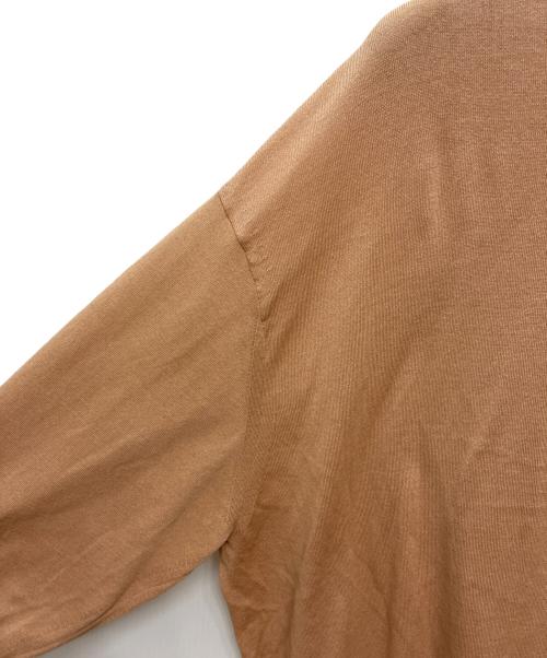 DRAWER（ドゥロワー）Drawer (ドゥロワー) 18GコットンVネックフリルカーディガン ベージュ サイズ:不明の古着・服飾アイテム