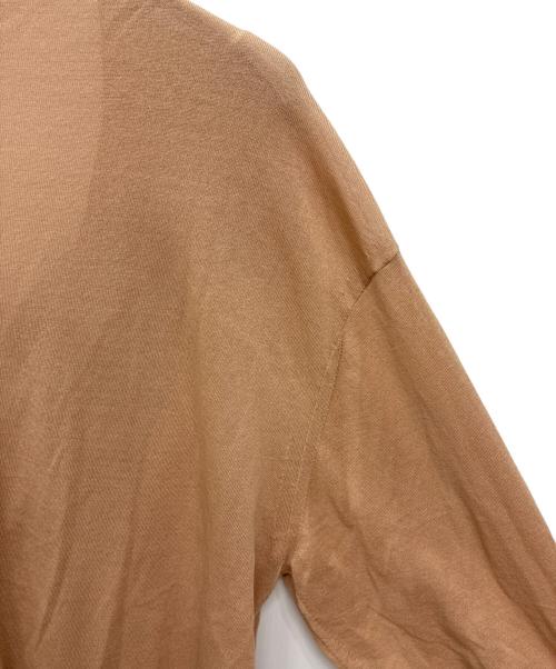 DRAWER（ドゥロワー）Drawer (ドゥロワー) 18GコットンVネックフリルカーディガン ベージュ サイズ:不明の古着・服飾アイテム