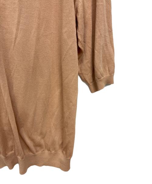 DRAWER（ドゥロワー）Drawer (ドゥロワー) 18GコットンVネックフリルカーディガン ベージュ サイズ:不明の古着・服飾アイテム