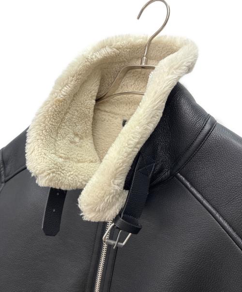 ZARA（ザラ）ZARA (ザラ) フェイクレザームートンジャケット ブラック サイズ:SIZE XLの古着・服飾アイテム