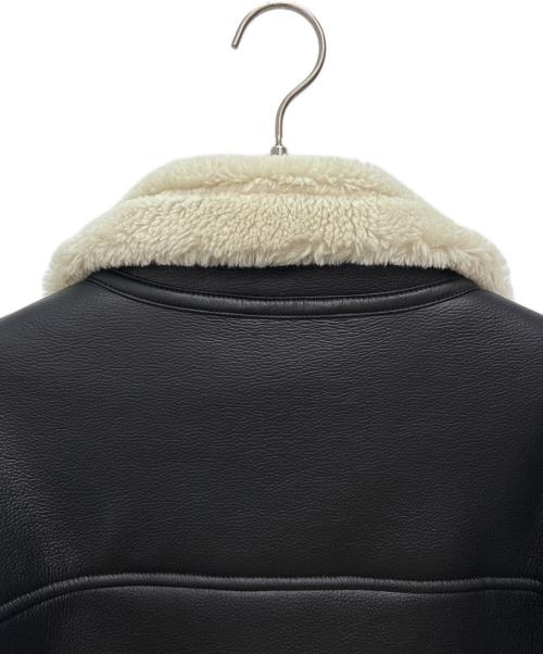 ZARA（ザラ）ZARA (ザラ) フェイクレザームートンジャケット ブラック サイズ:SIZE XLの古着・服飾アイテム
