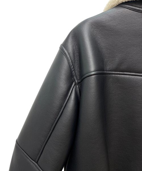ZARA（ザラ）ZARA (ザラ) フェイクレザームートンジャケット ブラック サイズ:SIZE XLの古着・服飾アイテム