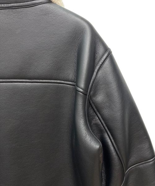 ZARA（ザラ）ZARA (ザラ) フェイクレザームートンジャケット ブラック サイズ:SIZE XLの古着・服飾アイテム