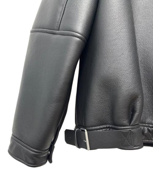 ZARA（ザラ）ZARA (ザラ) フェイクレザームートンジャケット ブラック サイズ:SIZE XLの古着・服飾アイテム