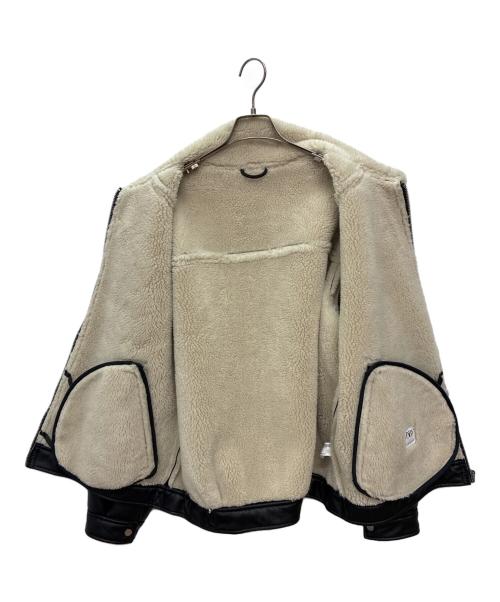 ZARA（ザラ）ZARA (ザラ) フェイクレザームートンジャケット ブラック サイズ:SIZE XLの古着・服飾アイテム