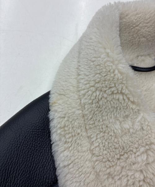 ZARA（ザラ）ZARA (ザラ) フェイクレザームートンジャケット ブラック サイズ:SIZE XLの古着・服飾アイテム