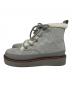COACH (コーチ) IMANI SUEDE BOOT シグネチャー ムートン レースアップブーツ グレー サイズ:EUR 35.5：12000円