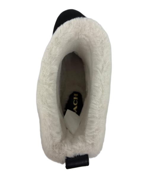 COACH（コーチ）COACH (コーチ) INDI SUEDE BOOTIE シグネチャー ムートンショートブーツ ブラック サイズ:EUR 35.5の古着・服飾アイテム