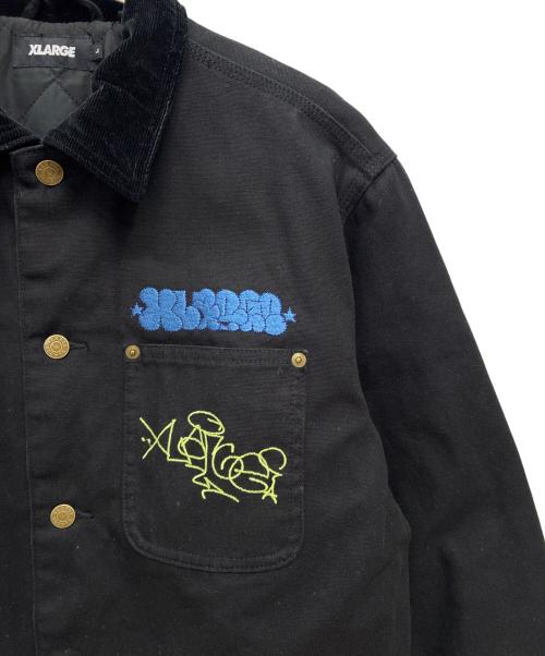 X-LARGE（エクストララージ）X-LARGE (エクストララージ) DUCK COVERALL JACKET ブラック サイズ:SIZE Lの古着・服飾アイテム