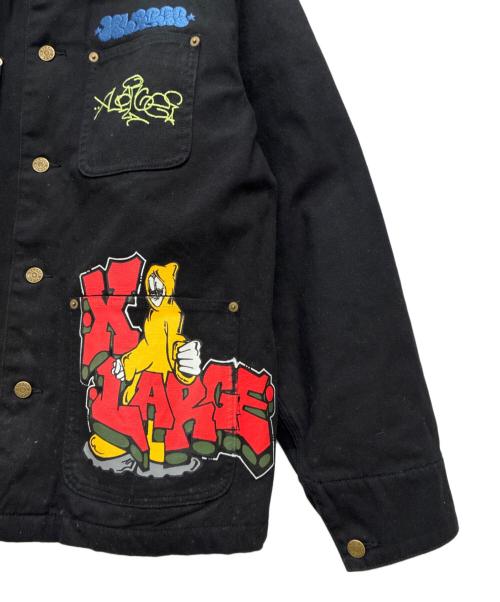 X-LARGE（エクストララージ）X-LARGE (エクストララージ) DUCK COVERALL JACKET ブラック サイズ:SIZE Lの古着・服飾アイテム
