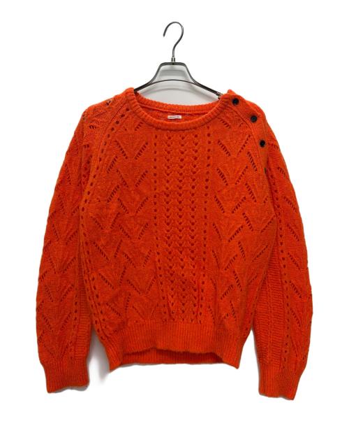 WANDERUNG（ワンデルング）WANDERUNG (ワンデルング) 透かしニット オレンジ サイズ:ONE SIZEの古着・服飾アイテム