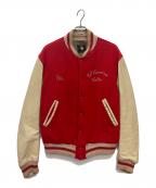 Golden Bearゴールデンベア）の古着「60s スタジャン」｜レッド×ベージュ