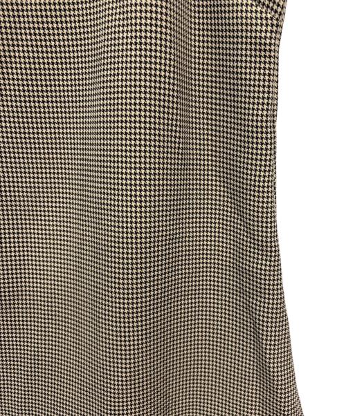 GANNI（ガニー）Ganni (ガニー) cotton Check Mini Dress ベージュ×ブラック サイズ:40の古着・服飾アイテム