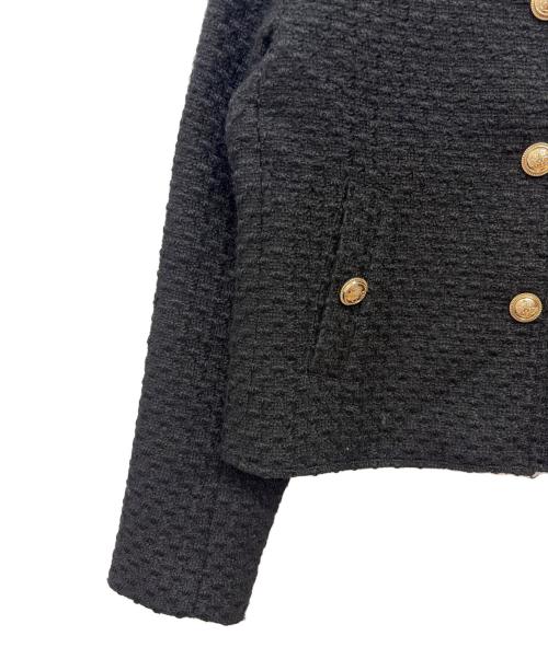 ZARA（ザラ）ZARA (ザラ) テクスチャーツイードジャケット ブラック サイズ:Sの古着・服飾アイテム