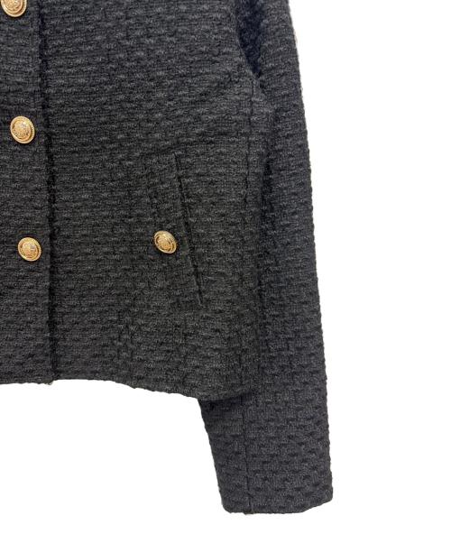 ZARA（ザラ）ZARA (ザラ) テクスチャーツイードジャケット ブラック サイズ:Sの古着・服飾アイテム
