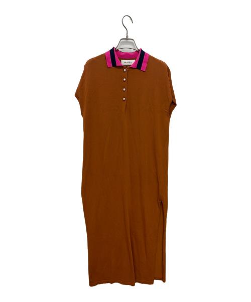 MUVEIL（ミュベール）MUVEIL (ミュベール) N/Sニットワンピース ブラウン サイズ:-の古着・服飾アイテム