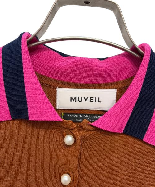 MUVEIL（ミュベール）MUVEIL (ミュベール) N/Sニットワンピース ブラウン サイズ:-の古着・服飾アイテム