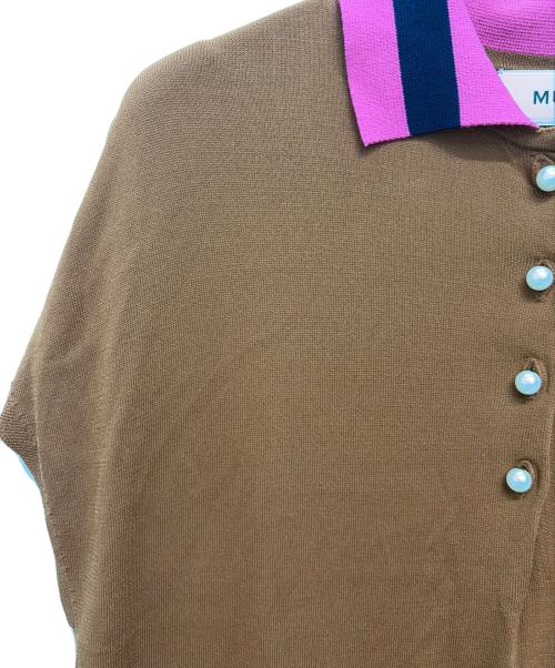 MUVEIL（ミュベール）MUVEIL (ミュベール) N/Sニットワンピース ブラウン サイズ:-の古着・服飾アイテム