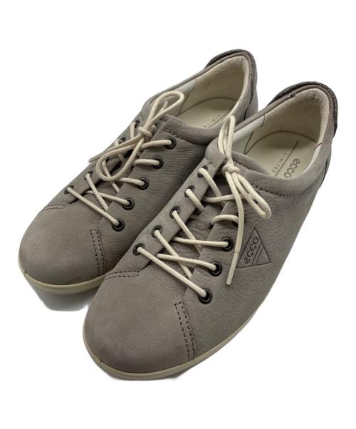 ECCO（エコー）ECCO (エコー) SOFT 2.0 TIE レザースニーカー グレー サイズ:SIZE 38の古着・服飾アイテム