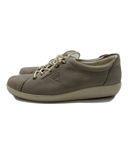 ECCO（エコー）ECCO (エコー) SOFT 2.0 TIE レザースニーカー グレー サイズ:SIZE 38の古着・服飾アイテム