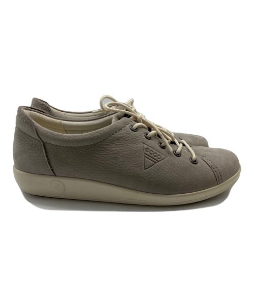 ECCO（エコー）ECCO (エコー) SOFT 2.0 TIE レザースニーカー グレー サイズ:SIZE 38の古着・服飾アイテム