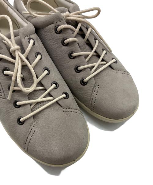 ECCO（エコー）ECCO (エコー) SOFT 2.0 TIE レザースニーカー グレー サイズ:SIZE 38の古着・服飾アイテム
