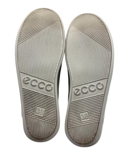 ECCO（エコー）ECCO (エコー) SOFT 2.0 TIE レザースニーカー グレー サイズ:SIZE 38の古着・服飾アイテム