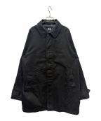 stussyステューシー）の古着「ステンカラーコート」｜ブラック