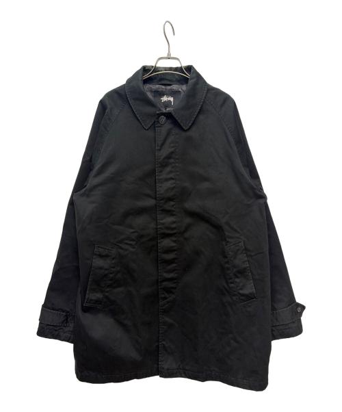 stussy（ステューシー）stussy (ステューシー) ステンカラーコート ブラック サイズ:XLの古着・服飾アイテム