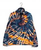 stussyステューシー）の古着「ハーフジップフリースジャケット」｜ブルー×イエロー