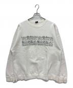 stussyステューシー）の古着「USA製 ラスタ トムトム スウェット」｜ホワイト×グレー