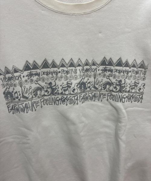 stussy（ステューシー）stussy (ステューシー) USA製 ラスタ トムトム スウェット ホワイト×グレー サイズ:SIZE XLの古着・服飾アイテム