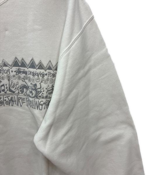 stussy（ステューシー）stussy (ステューシー) USA製 ラスタ トムトム スウェット ホワイト×グレー サイズ:SIZE XLの古着・服飾アイテム