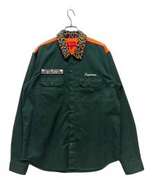 SUPREME（シュプリーム）の古着「16AW leopard collar work shirt」｜グリーン