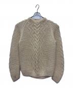 古着フルギ）の古着「KNITTED BY HAND Charlotte Wojdyla ケーブルニット」｜ベージュ