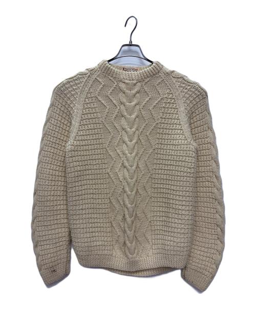 古着（フルギ）古着 (フルギ) KNITTED BY HAND Charlotte Wojdyla ケーブルニット ベージュ サイズ:不明の古着・服飾アイテム