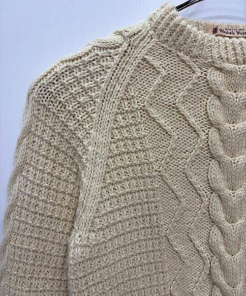 古着（フルギ）古着 (フルギ) KNITTED BY HAND Charlotte Wojdyla ケーブルニット ベージュ サイズ:不明の古着・服飾アイテム