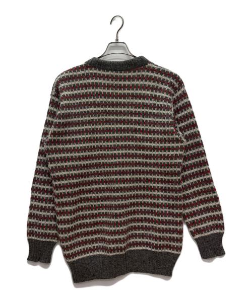 Ore（オー）ORE (オー) ノルウェー製 バーズアイニット ホワイト×グレー サイズ:不明の古着・服飾アイテム