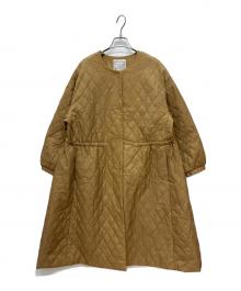 BEARDSLEY（ビアズリー）の古着「バルーン袖キルトコート」｜ブラウン