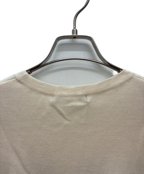 23区（ニジュウサンク）23区 (ニジュウサンク) ボーダーニット ベージュ×ブラック サイズ:48の古着・服飾アイテム